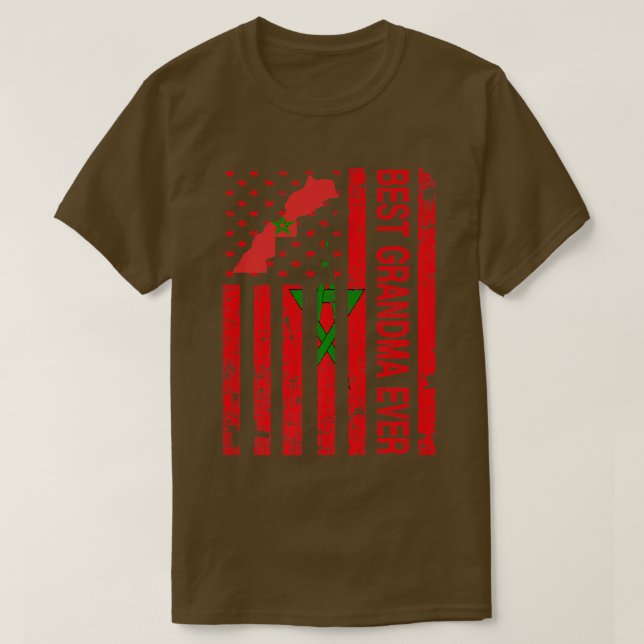 Moroccan Grandma - Morocco USA American Mother's D T-Shirt (Design Front)