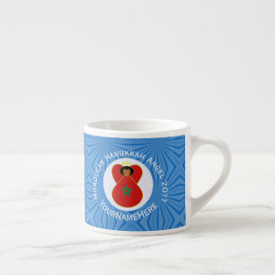 Moroccan Hanukkah Angel Flag Personalized  Espresso Cup