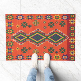 Moroccan Harmony in Orange Doormat