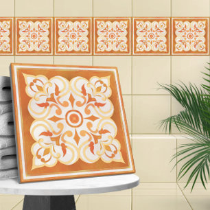 Moroccan Harvest Gold Yellow Ceramic Tile