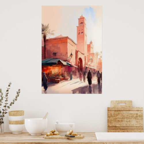 Moroccan house poster