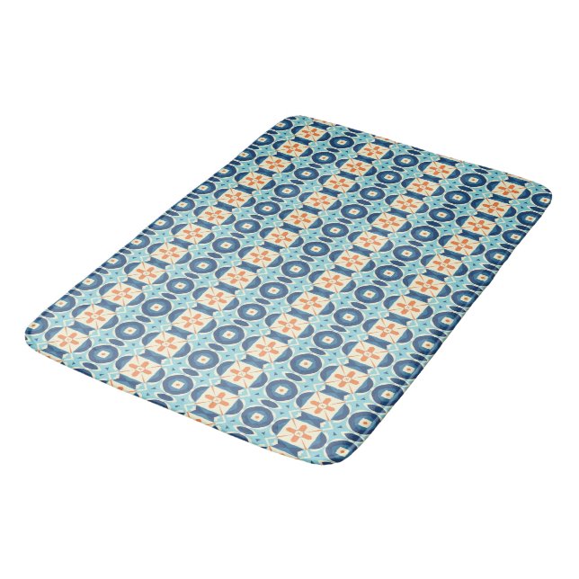 Moroccan-inspired pattern bath mat (Angled)