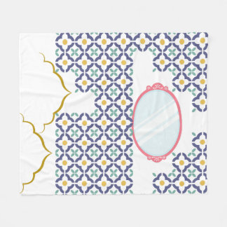 Moroccan Islamic Tile Pattern Cozy Fleece Blanket