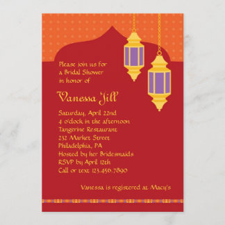 Moroccan Lantern Bridal Shower Invitation