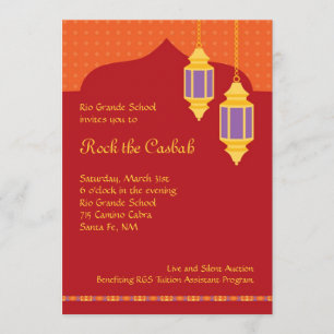 Moroccan Lantern Fundraiser Gala Invitation