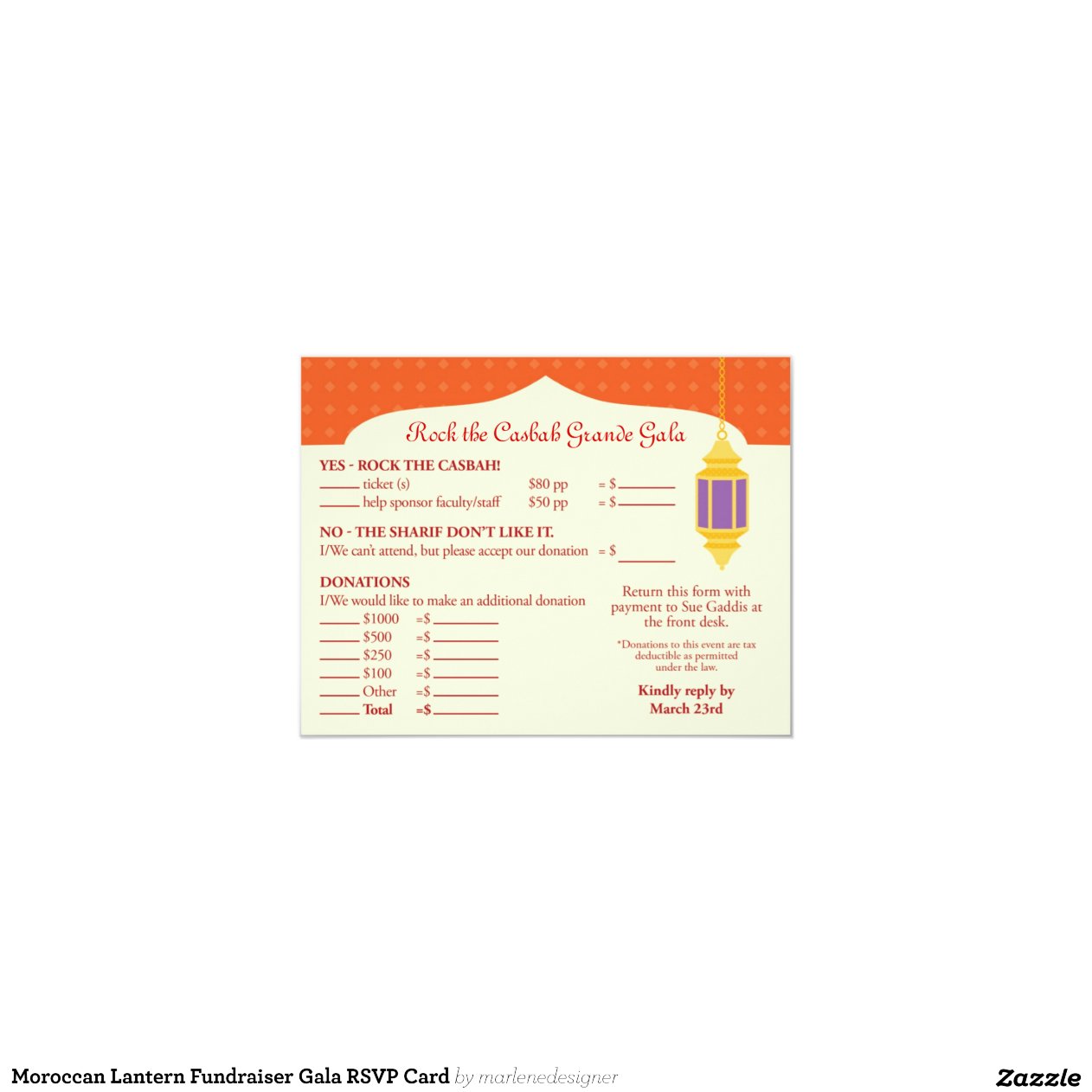 Fundraiser Invitations With Response Cards 6