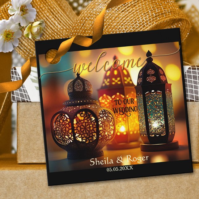 Moroccan Lanterns Welcome Wedding Favor Tag (Creator Uploaded)