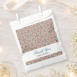 Moroccan Lattice Geometric Mandala Wedding Favor Bag