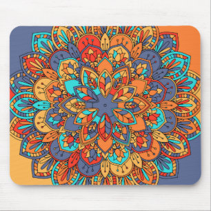 Moroccan mandala colorful ethnic mouse pad