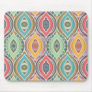 Moroccan mandala colorful ethnic mouse pad