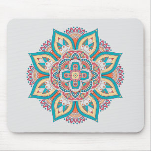 Moroccan mandala colorful ethnic mouse pad