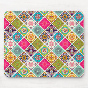 Moroccan mandala colorful ethnic mouse pad