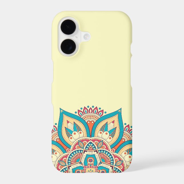 Moroccan mandala colorful ethnic pattern iphone case (Back)
