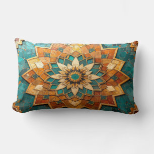 Moroccan Mandala Pillow - Geometric Tile Luxury De