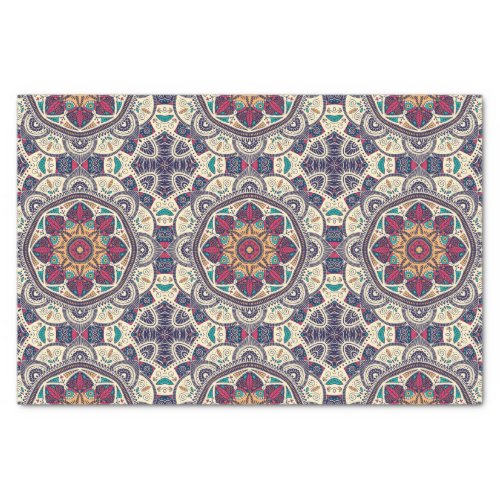 Moroccan Mandala Tile Adjustable Pattern Decoupage Tissue Paper
