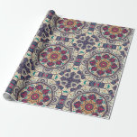 Moroccan Mandala Tile Adjustable Pattern  Wrapping Paper