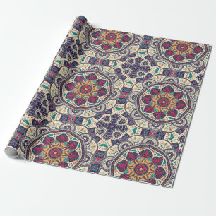 Moroccan Mandala Tile Adjustable Pattern Wrapping Paper