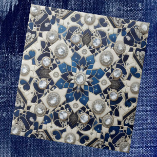 Moroccan Mediterranean Faux Diamond Tile Pattern