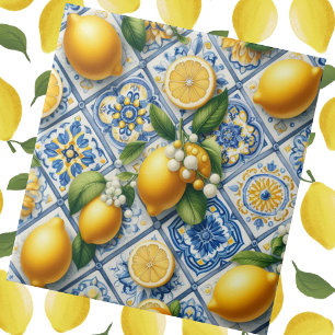Moroccan Mediterranean Lemons  Ceramic Tile