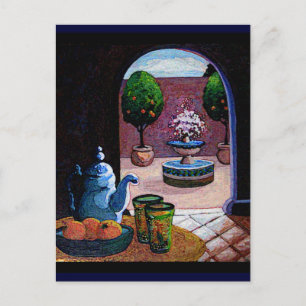 Moroccan mint tea postcard