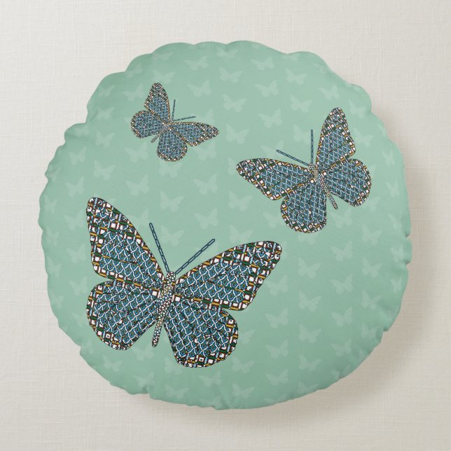 Moroccan Monarch Round Pillow (Front)