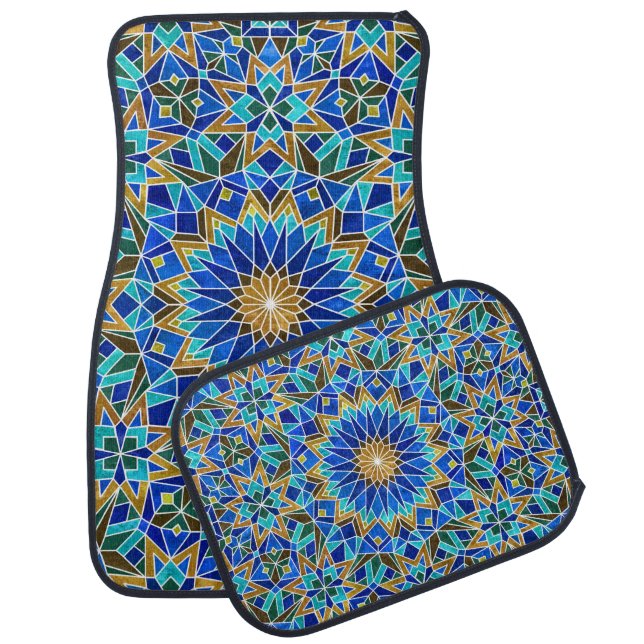 Moroccan Mosaic: Arabic Seamless Design Car Floor Mat (Set)
