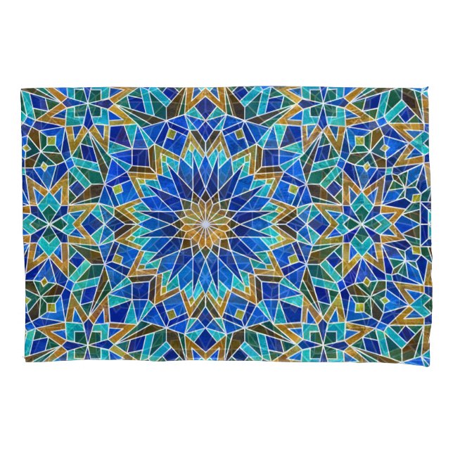 Moroccan Mosaic: Arabic Seamless Design Pillow Case (Front)