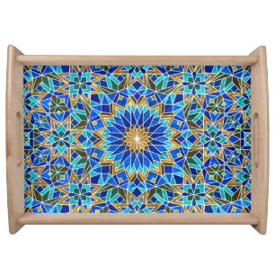 Moroccan Mosaic: Arabic Seamless Design Serving Tray