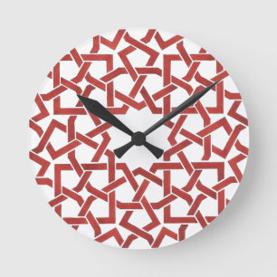 Moroccan Mosaic Clock Red MAMLUK