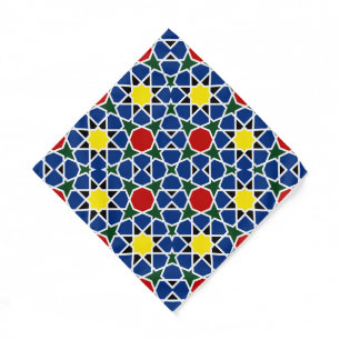 Moroccan Mosaic Geometric Pattern design tile Bandana