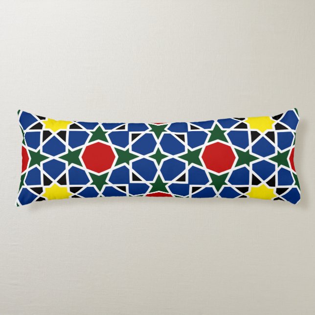  Moroccan Mosaic Geometric Pattern design tile Body Pillow (Front)