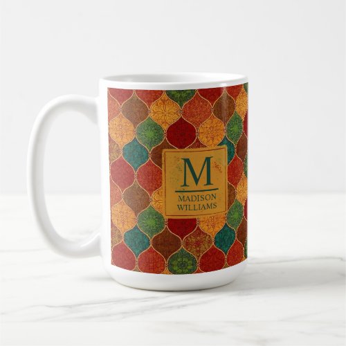 Moroccan Mosaic Geometric Seamless Aztec Pattern Coffee Mug
