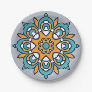 Moroccan mosaic paper plates