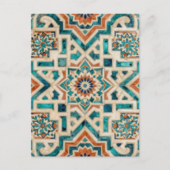 Moroccan Mosaic Pattern Postcard (Front)