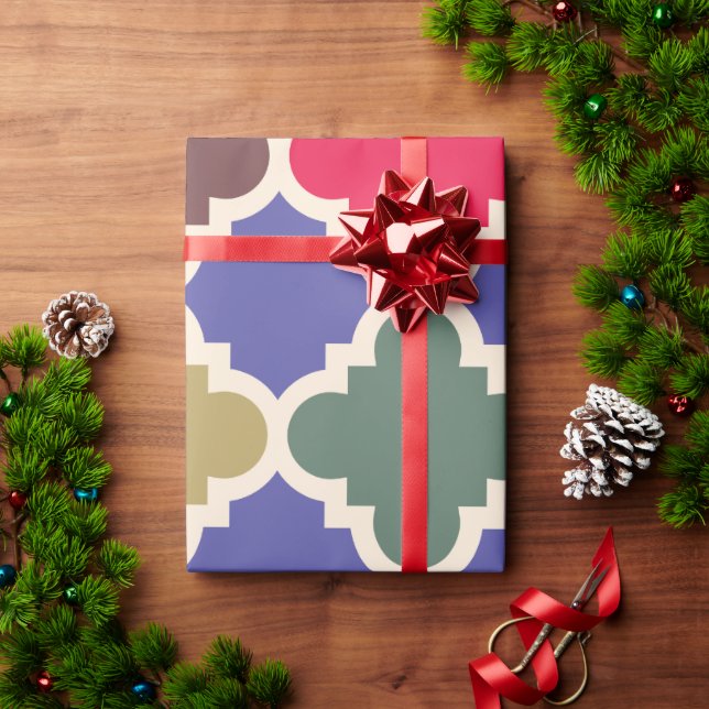 Moroccan Mosaic Pattern  Wrapping Paper (Holiday Gift)