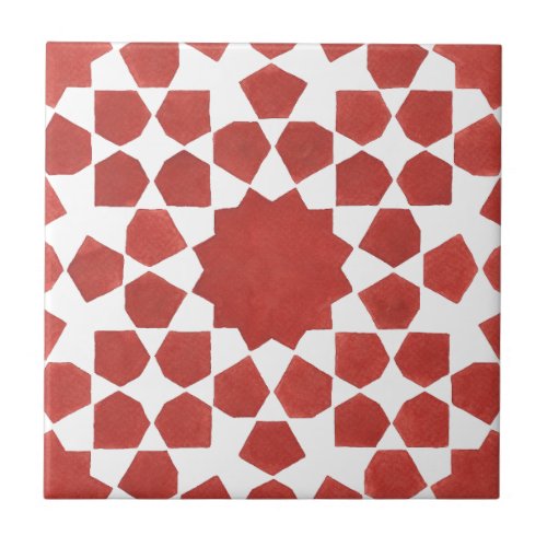 Moroccan mosaic red MAMLUK Ceramic Tile