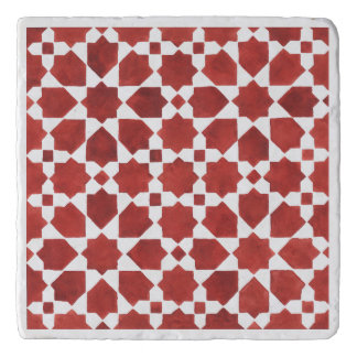Moroccan mosaic red ROSETTE Trivet