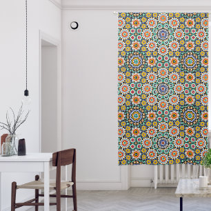 Moroccan Mosaic Traditional Boho Pattern Blackout Curtains