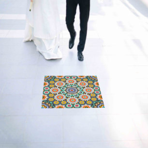 Moroccan Mosaic Traditional Boho Pattern Floor Decals