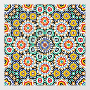 Moroccan Mosaic Traditional Boho Pattern Wall Decal