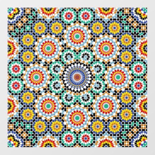 Moroccan Mosaic Traditional Boho Pattern Wall Decal
