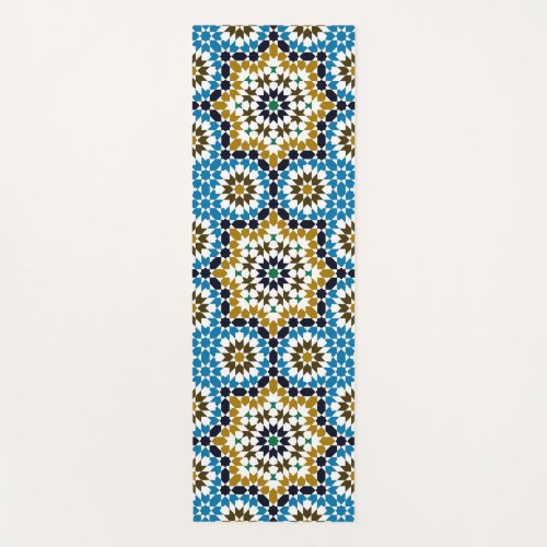 Moroccan Mosaic Traditional Geometric Boho Pattern Yoga Mat