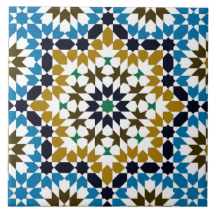 Moroccan Mosaic Traditional Geometric Pattern Ceramic Tile