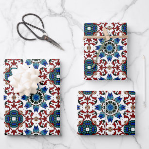 ,Moroccan,mosaic,Turkish, Wrapping Paper Sheets