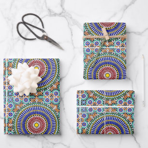 Moroccan Mosaic Wrapping Paper Sheets
