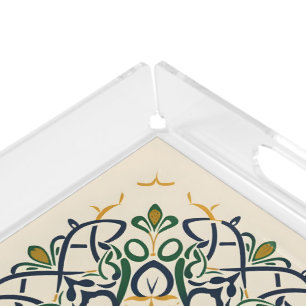 moroccan motif acrylic tray