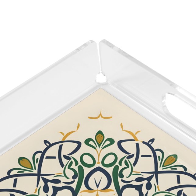 moroccan motif acrylic tray (Corner)
