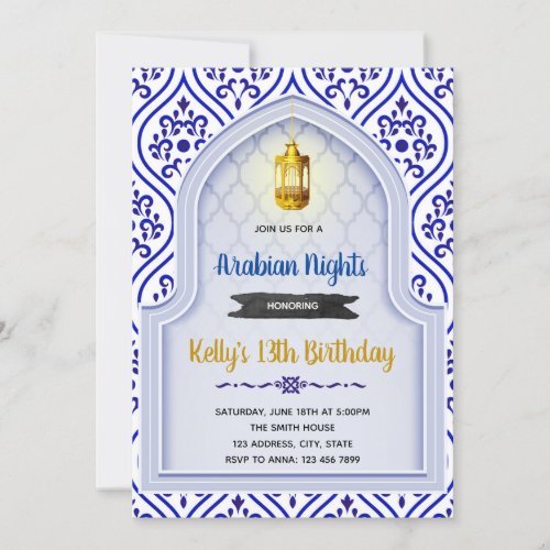 Moroccan Night invitation