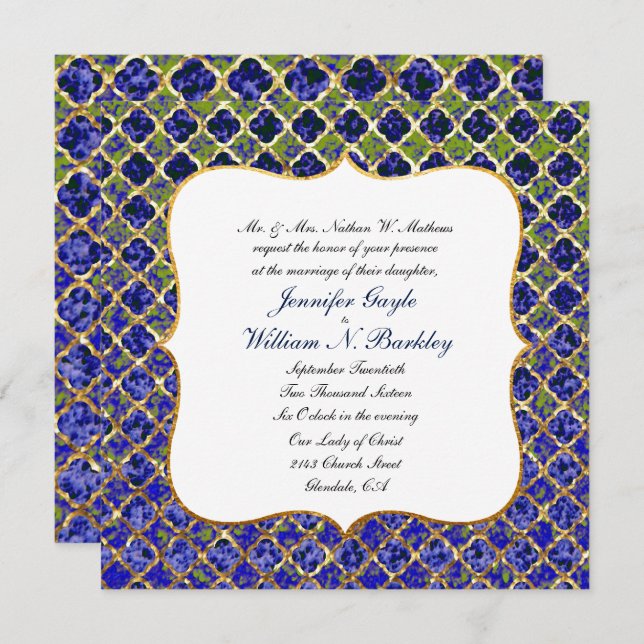 Moroccan Night Wedding Invitation (Front/Back)