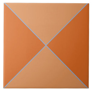 Moroccan orange blue and terracotta diamond tile